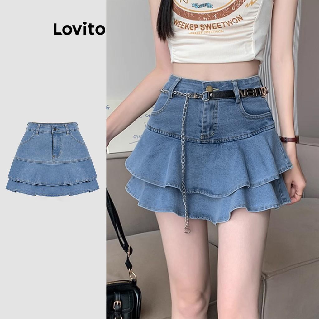 Saia Jeans Feminina: Babados e Estilo Casual