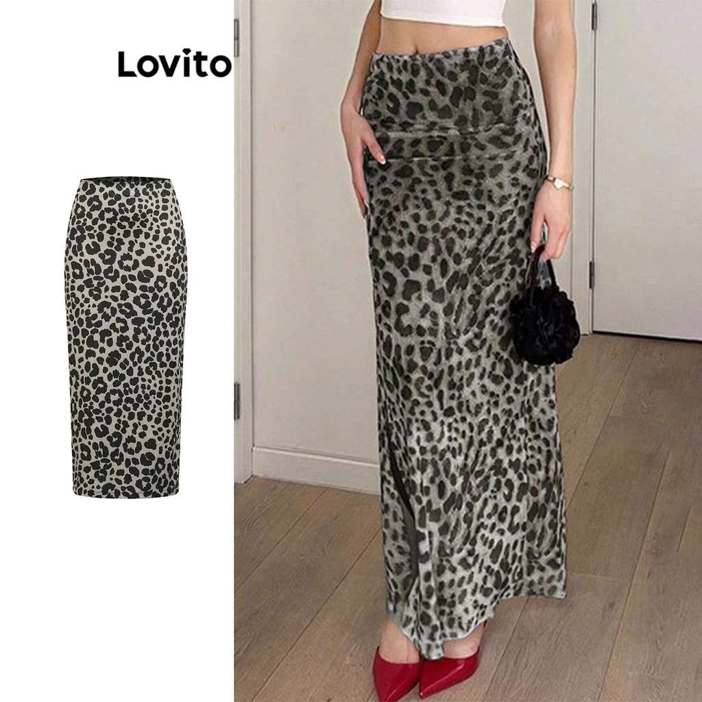 Saia Leopardo Lovito: Estilo Casual e Conforto!