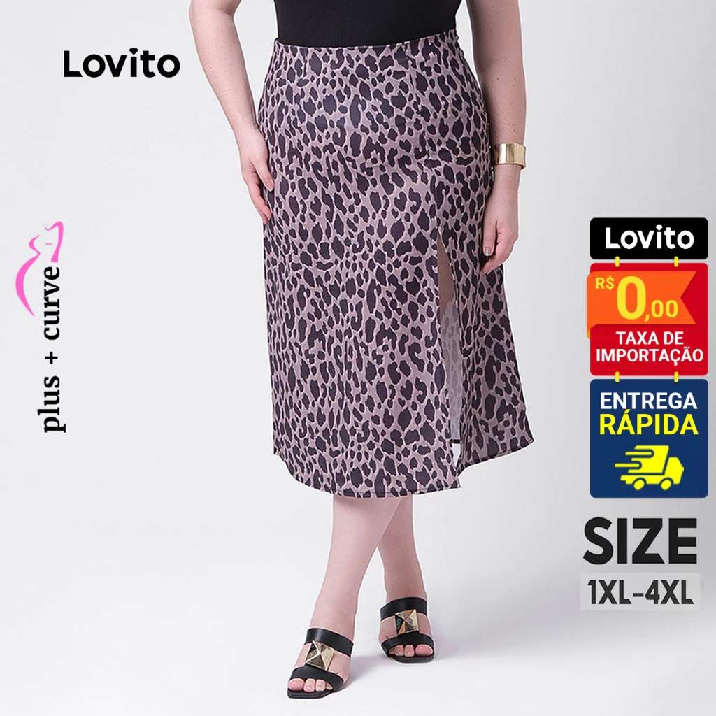 Saia Midi Animal Print Plus Size: Estilo e Conforto!
