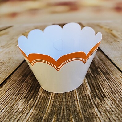 Saias Cupcake Francesinha Laranja: Kit 12 Unidades