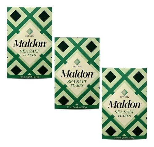 Sal Em Flocos Maldon Importado Inglaterra 250g (3 Unidades)