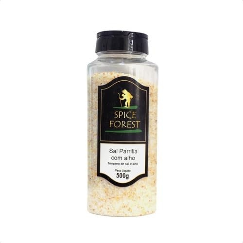 Sal Parrilla com Alho - Pote com 500g - Spice Forest Temperos para Churrasco