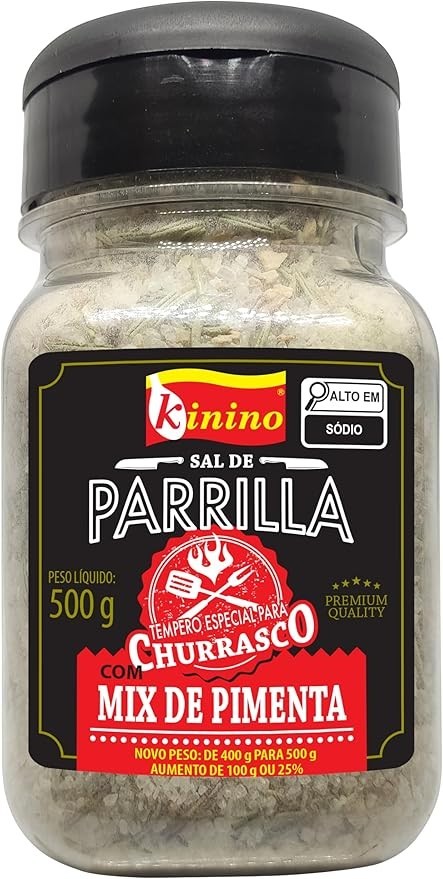 SAL DE PARRILLA COM MIX DE PIMENTA KININO 500G