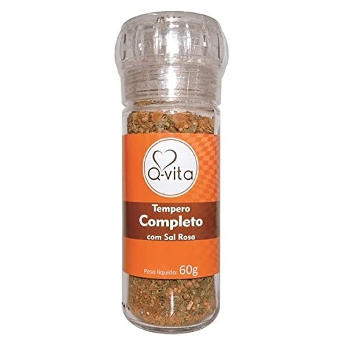 Tempero Completo com Sal Rosa 60g - Q-Vita