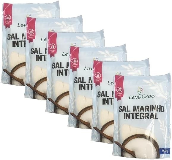 Kit 6X: Sal Marinho Integral Leve Croc 250g