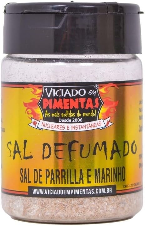 VICIADO EM PIMENTAS - Sal Parrilla Defumado Para Churrasco Sem Pimenta Sem Glúten