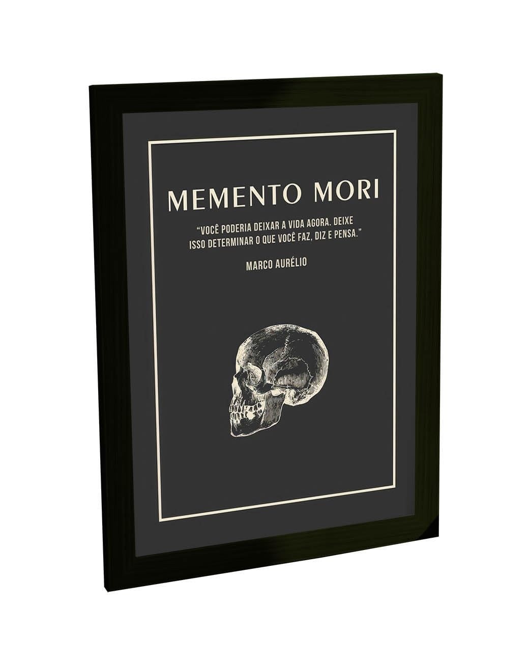Quadro Decorativo Memento Mori Estoicismo | Arte Filosófica para Quarto e Sala