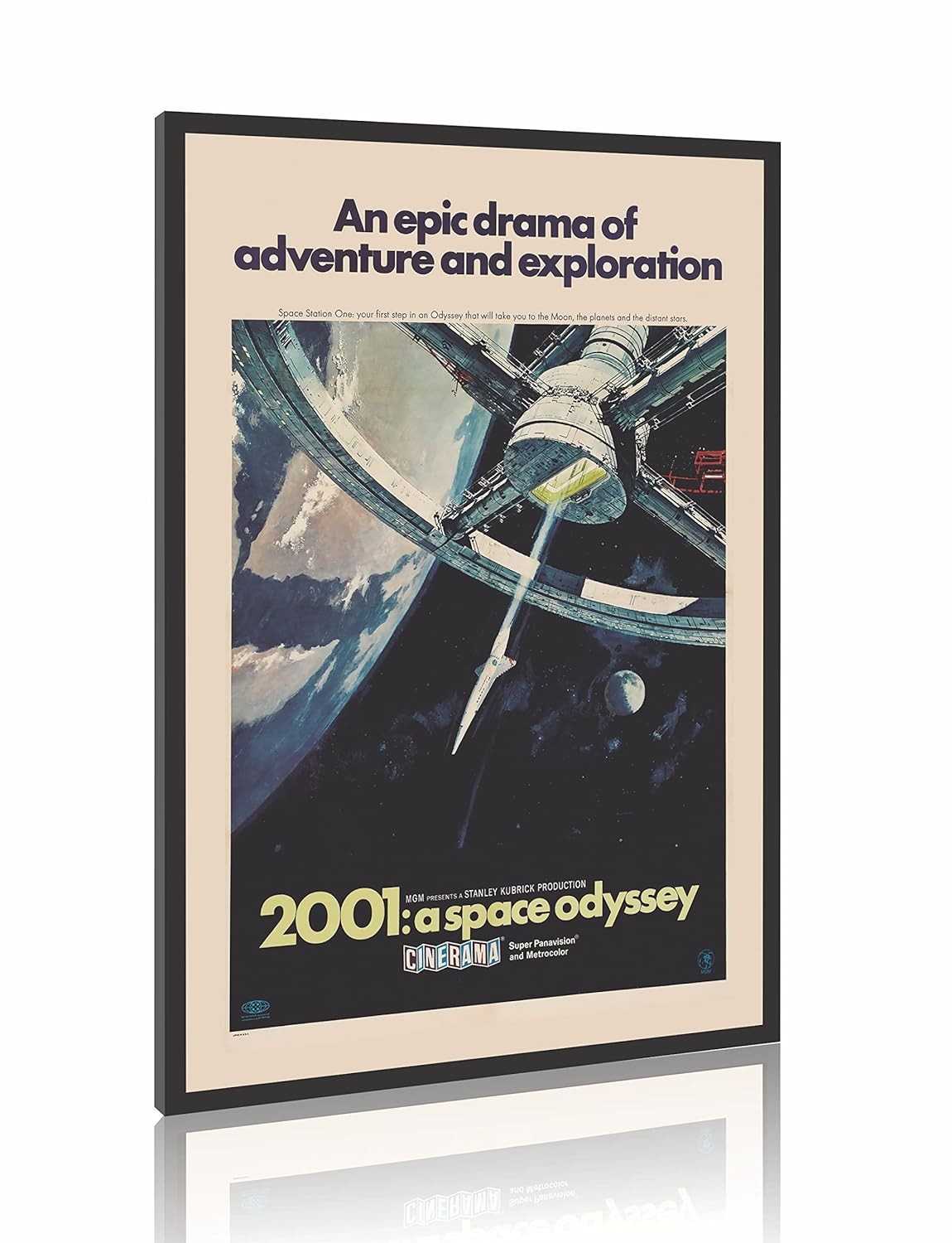 Quadro Decorativo Filme 2001: Uma Odisséia no Espaço - Moldura 60x90cm para Sala, Escritório ou Quarto