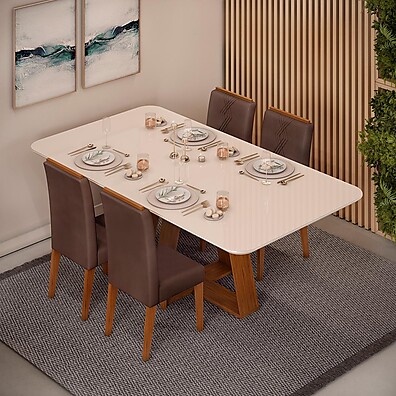 Sala de Jantar Completa Kiara: Design e Conforto
