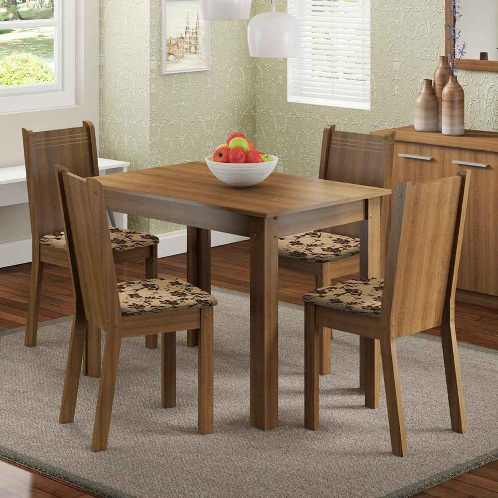 Sala de Jantar Completa Madesa Rute: 4 Cadeiras + Mesa