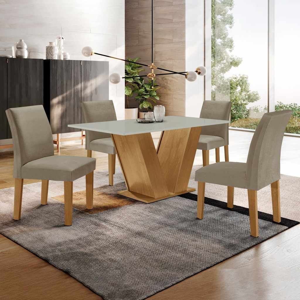 Sala de Jantar Completa: Mesa e 4 Cadeiras Espanha