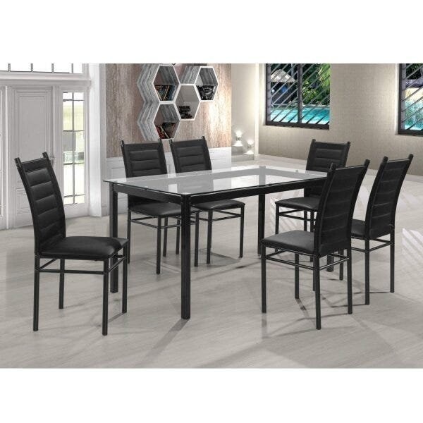 Sala de Jantar Completa: Mesa e 6 Cadeiras Ivete