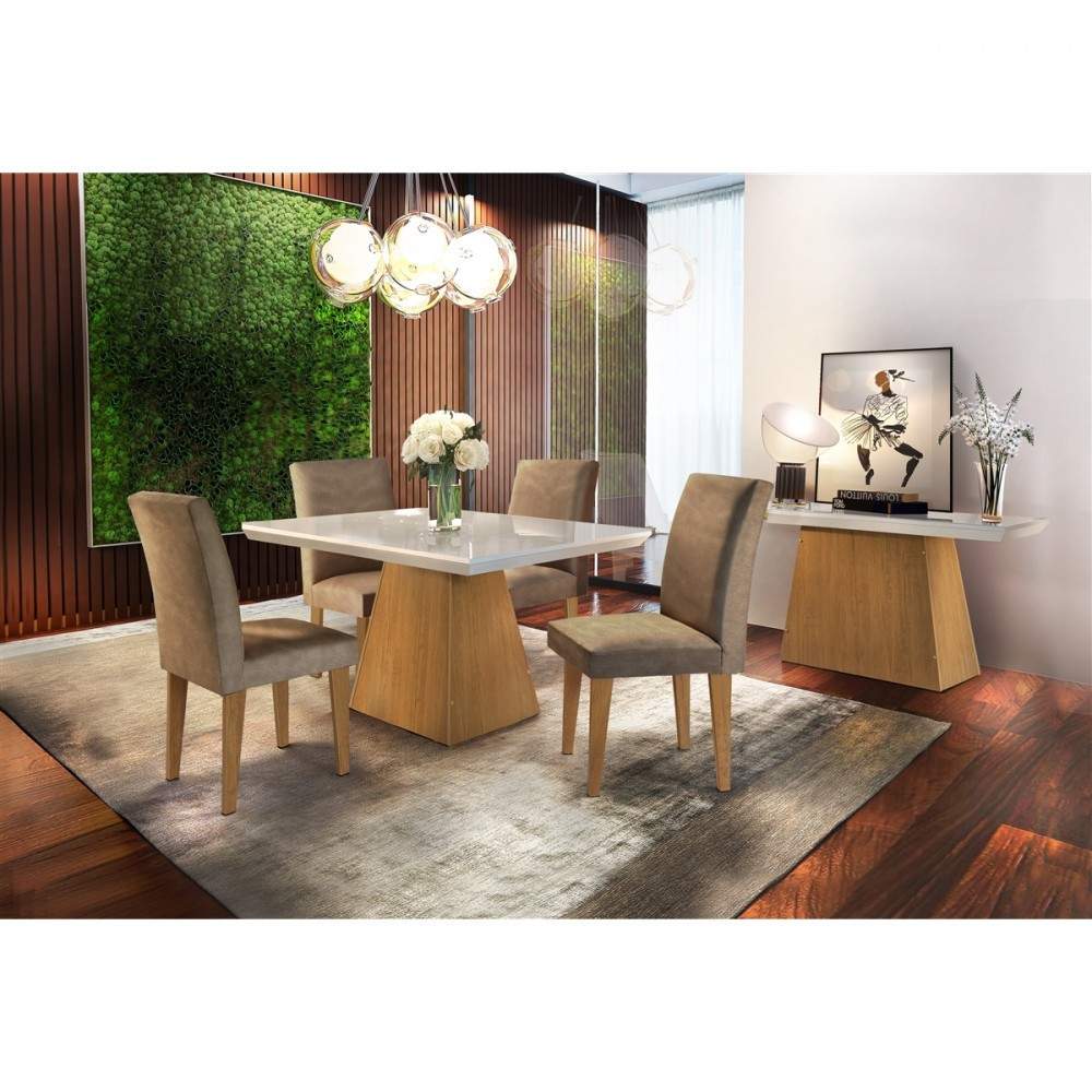 Sala de Jantar Luna 120: Elegância e Conforto