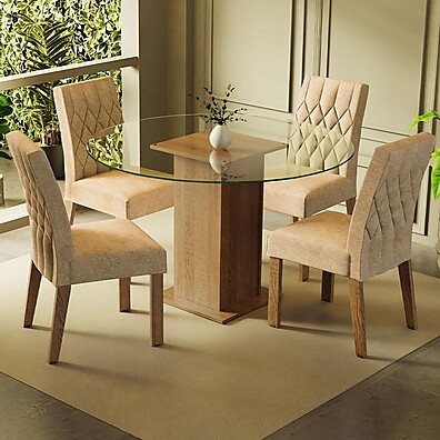 Sala de Jantar Madesa Iris: Elegância e Conforto