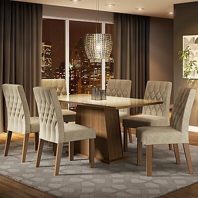 Sala de Jantar Rafaela Madesa: Elegância e Conforto