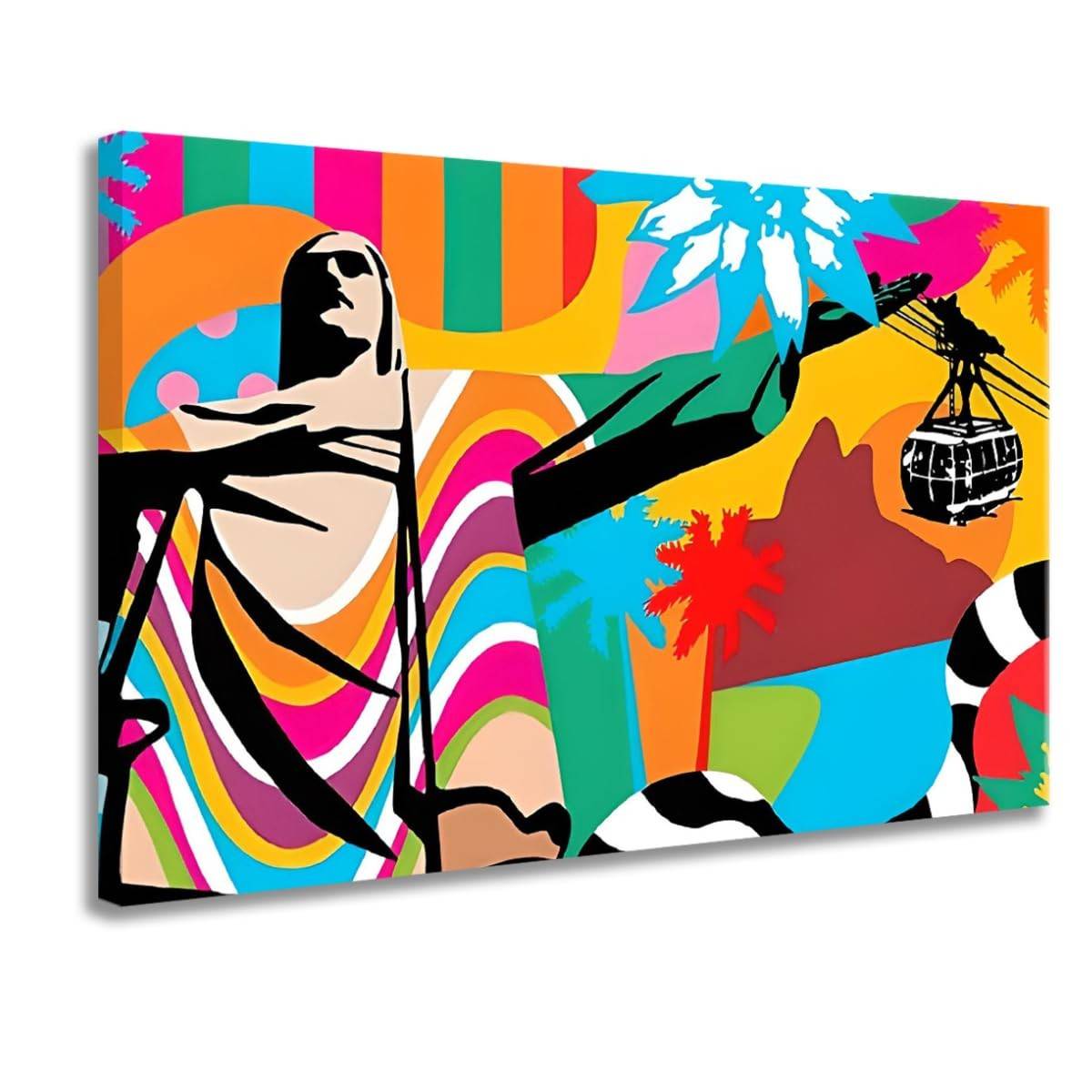 Quadro Decorativo Rio de Janeiro - Tela Canva Grande para Sala e Escritório