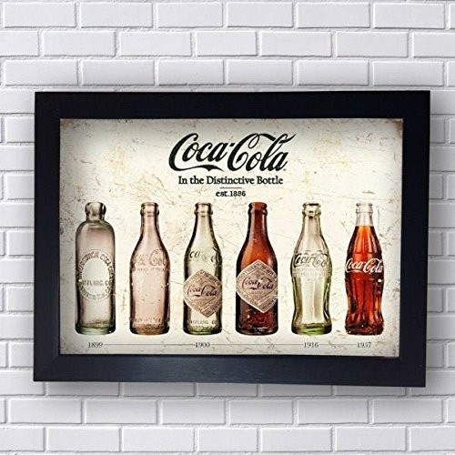 Quadro Decorativo Coca-Cola Garrafas - Arte Pop para Cozinha e Sala
