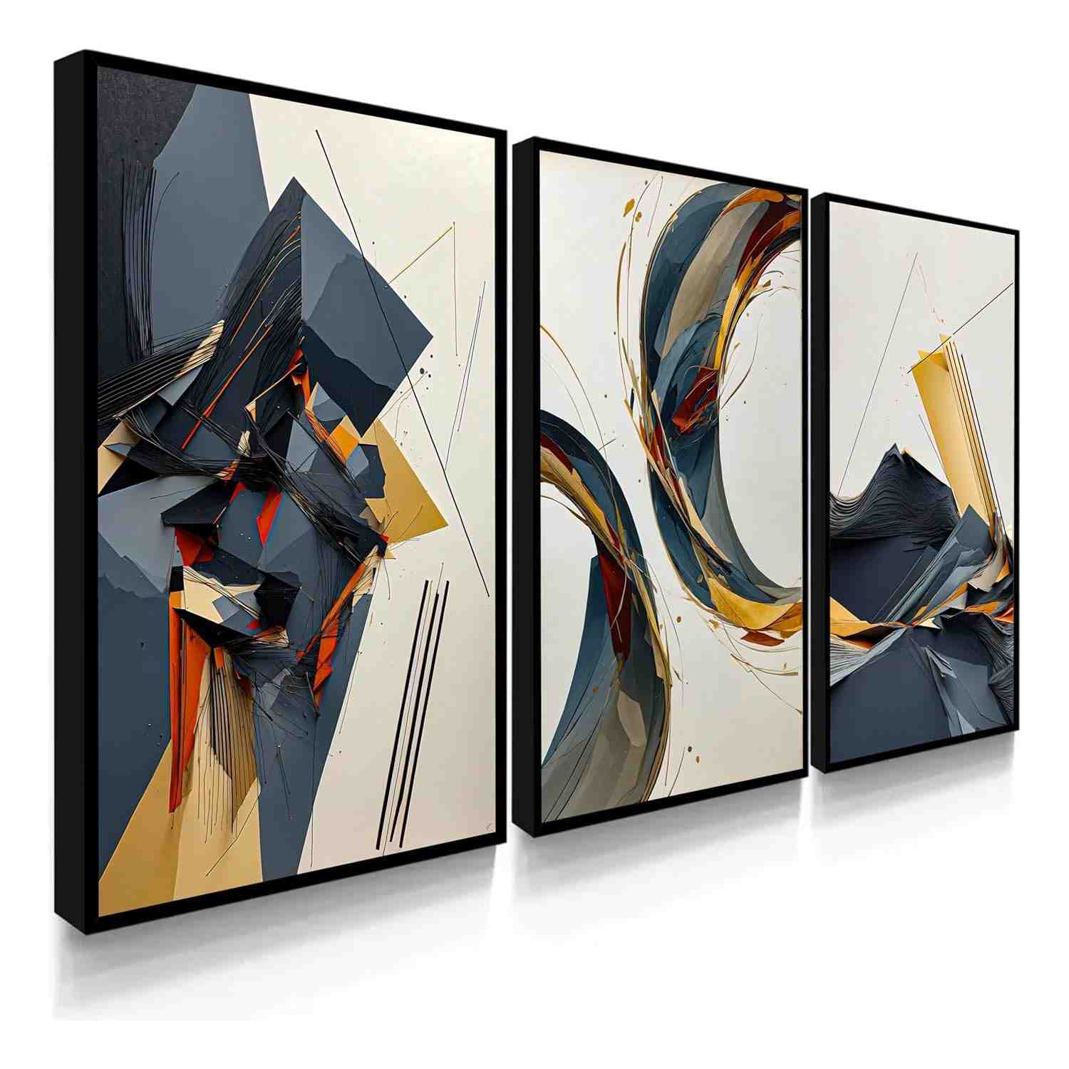 Quadro Decorativo Moderno com Arte Abstrata - Cores Vivas para Sala e Quarto