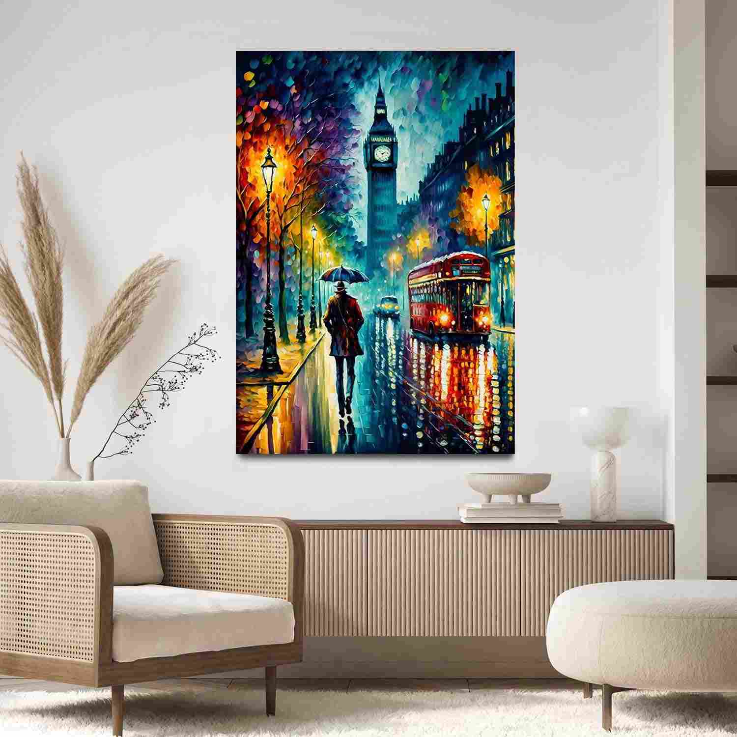 Quadro Decorativo Big Ben Londres 40x60cm - Arte Moderna para Sala e Quarto