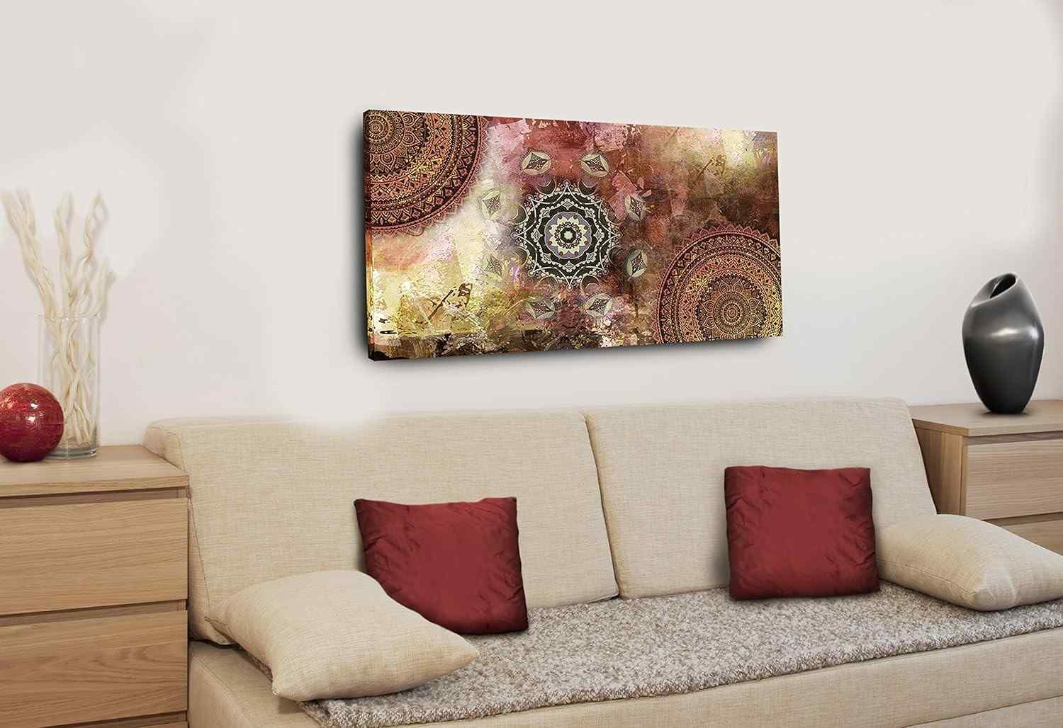 Quadro Decorativo Mandalas Terra 55x100 - Transforme Sua Sala com Estilo e Harmonia