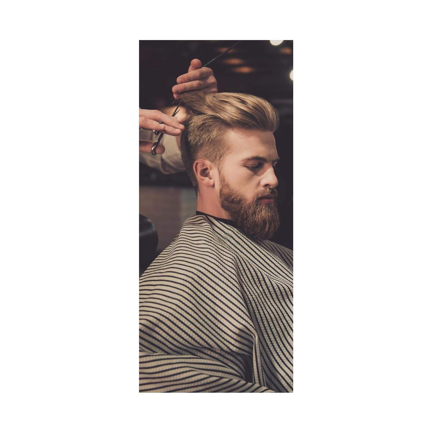 Adesivo Decorativo para Porta de Salão de Beleza e Barbearia - Design Profissional