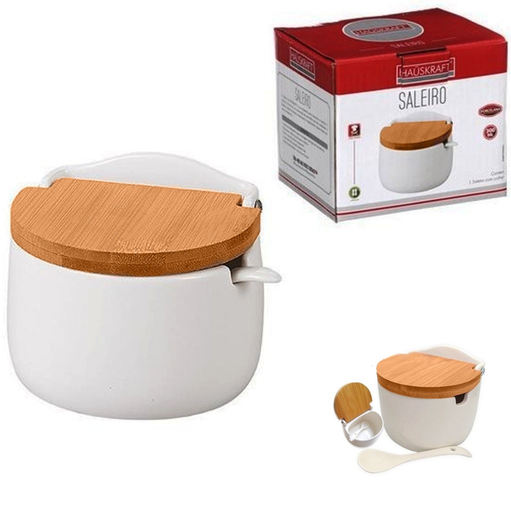 Saleiro de Porcelana Hauskraft: Organize com Elegância!