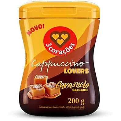 Cappuccino Caramelo Salgado 3 Corações 200g: Doce e Salgado
