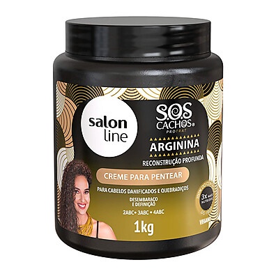 Salon Line S.O.S Cachos Arginina 1kg – Hidratação Profunda para Cachos
