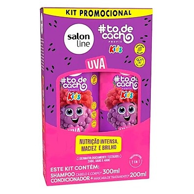Salon Line #Todecacho Kids Uva: Kit Cabelo Hidratado