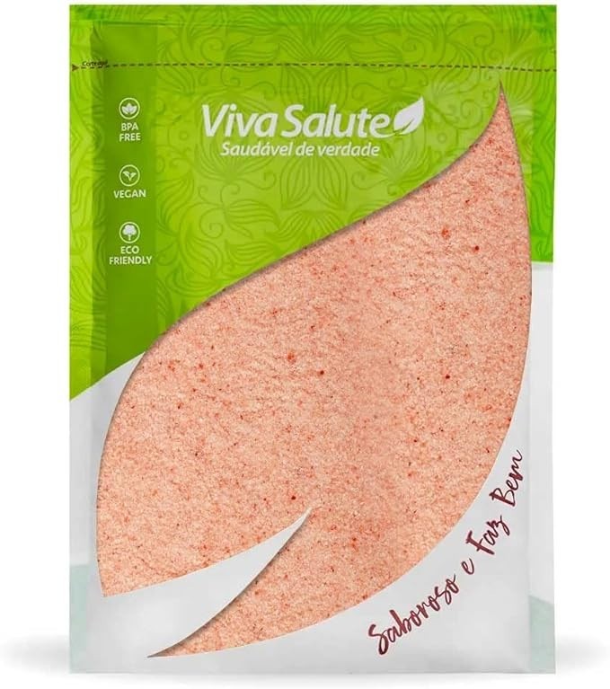 Sal Rosa do Himalaia Fino Puro Viva Salute - 1Kg