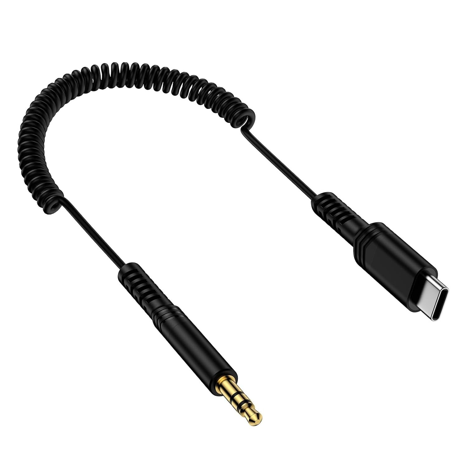Cabo Adaptador USB-C para P2 3.5mm Samsung S25 Edge Retrátil - Som Hi-Fi e Compatibilidade Ampla
