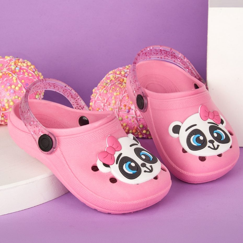 Sandália Panda Rosa Infantil Calce Fácil e Confortável para Meninas
