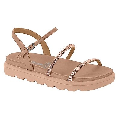 Sandália Rasteira Strass Vizzano: Elegância e Conforto