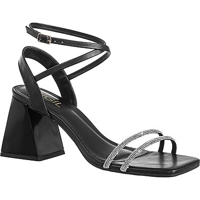 Sandália Salto Grosso Strass: Elegância GiGiL