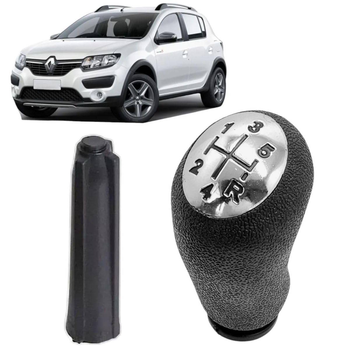 Manopla Câmbio Manual Sandero 2008-2022: Toque Esportivo e Conforto