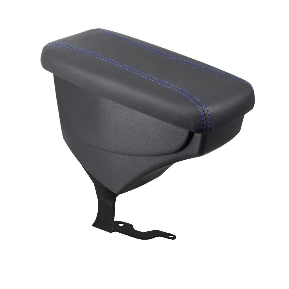 Apoio de Braço Courvin Grafite c/ Costura Azul para Sandero, Logan e Stepway (Sem Console) - Conforto e Estilo