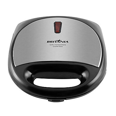 Sanduicheira e Grill Britânia Crome: 2 em 1 com 750W!