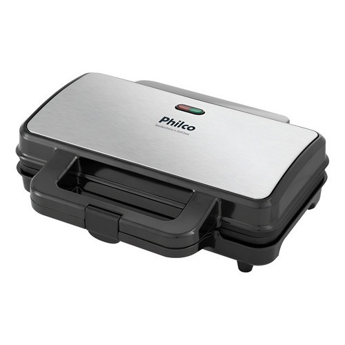 Sanduicheira e Grill Philco 900W: Dupla Função com Trava de Segurança