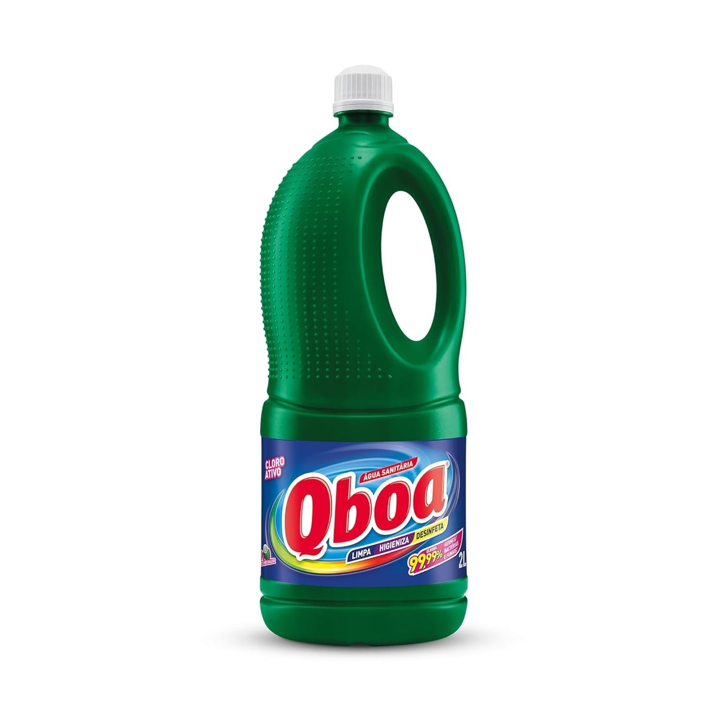 Água Sanitária Qboa 2L - Elimina 99,99% de Germes e Bactérias com Segurança e Conforto