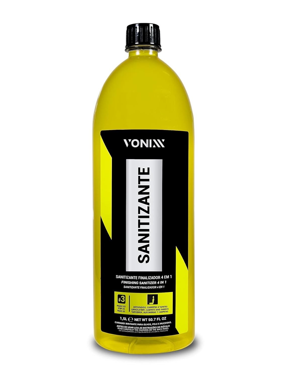 Vonixx Sanitizante Finalizador 1,5L: Higiene e Frescor Duradouro para Estofados e Tapetes