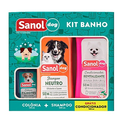 Sanol Dog: Kit Banho Completo para um Cão Feliz!