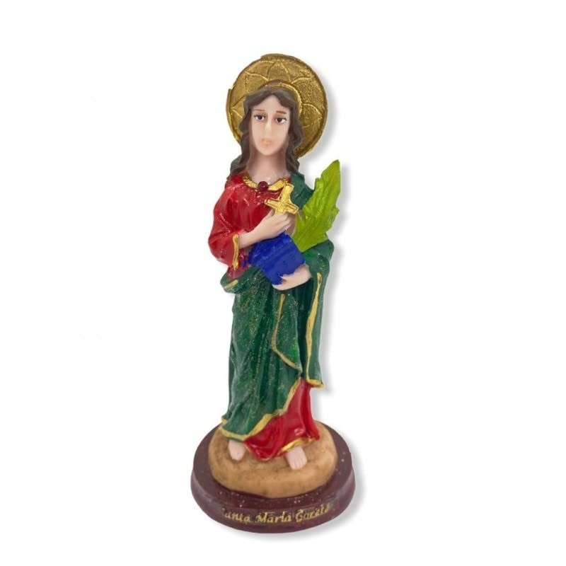Imagem de Santa Maria Goretti em Resina 16 cm - Decoração Sagrada com Qualidade e Fé