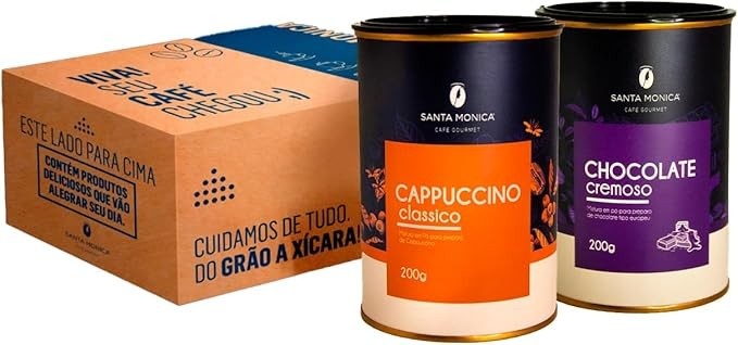 Kit Santa Mônica 2 Latas Chocolate + Cappuccino