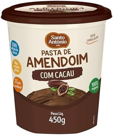SANTO ANTONIO ALIMENTOS PASTA DE AMENDOIM C/ CACAU POTE 450G