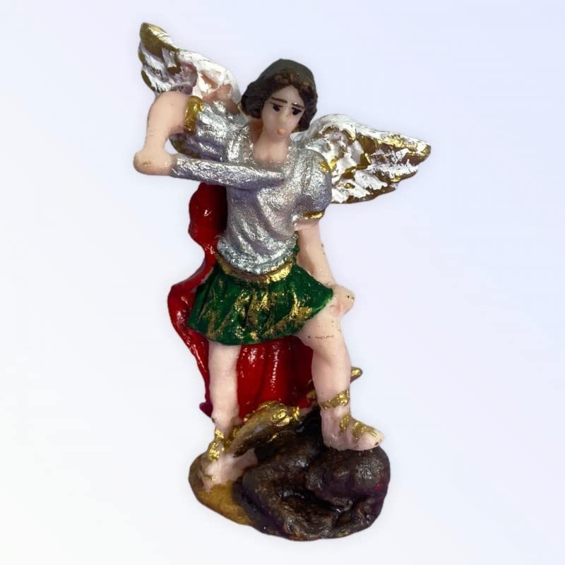 Imagem de São Miguel Arcanjo em Resina 7 cm - Escultura Espiritual Detalhada