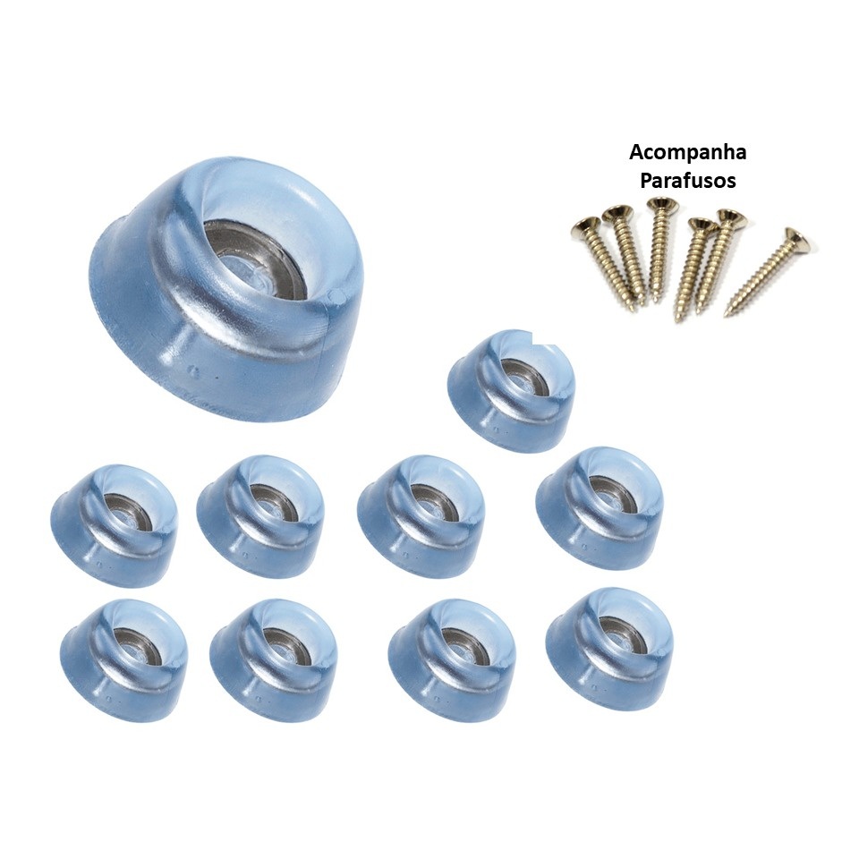 Sapata de Silicone 28mm com Arruela Reforçada para Móveis – 10 Unidades