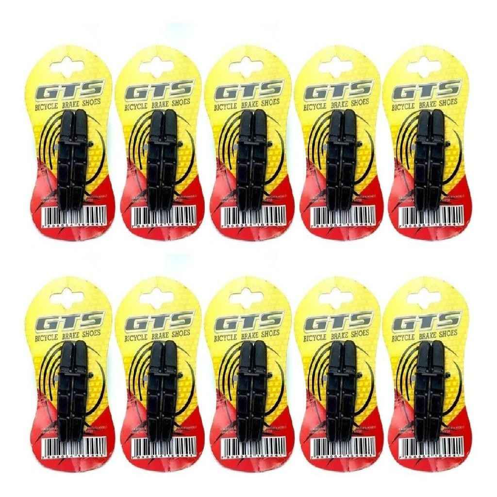 Sapatas de Freio V-Brake GTS Orbital 70mm: Kit 10 Pares