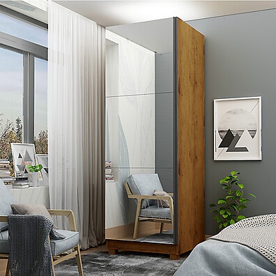 Sapateira com Espelho Gold Gelius: Organize Seu Ambiente com Estilo