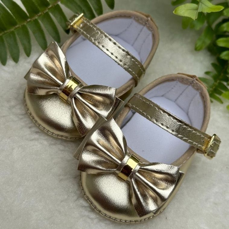 Sapatilha Bebê Boneca Dourada Ouro Light – Conforto e Estilo