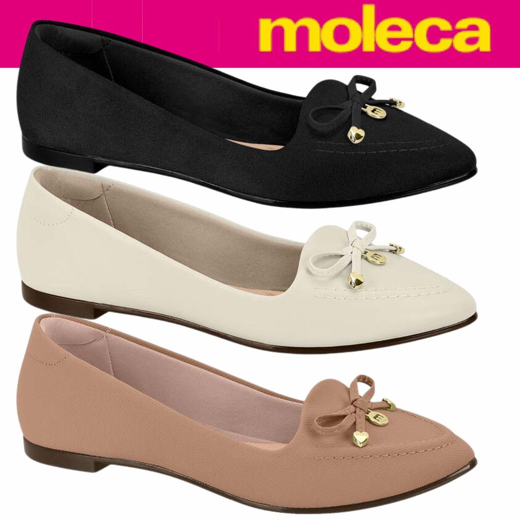 Sapatilha Feminina Moleca Laço Bico Fino: Conforto e Estilo no Dia a Dia